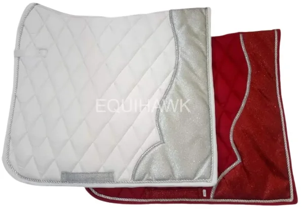 COTTON SADDLE PAD SPARKLE DESIGN AND FASHION CRYSTAL DECORATED INSIDE HIGH DENSITY CUSHION SADDLE PAD FOR HORSE SADDLE