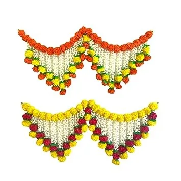 Искусственные календулы Mogra Toran -40 дюймов декоративные украшения для дома | Индийские тораны настенные Puja