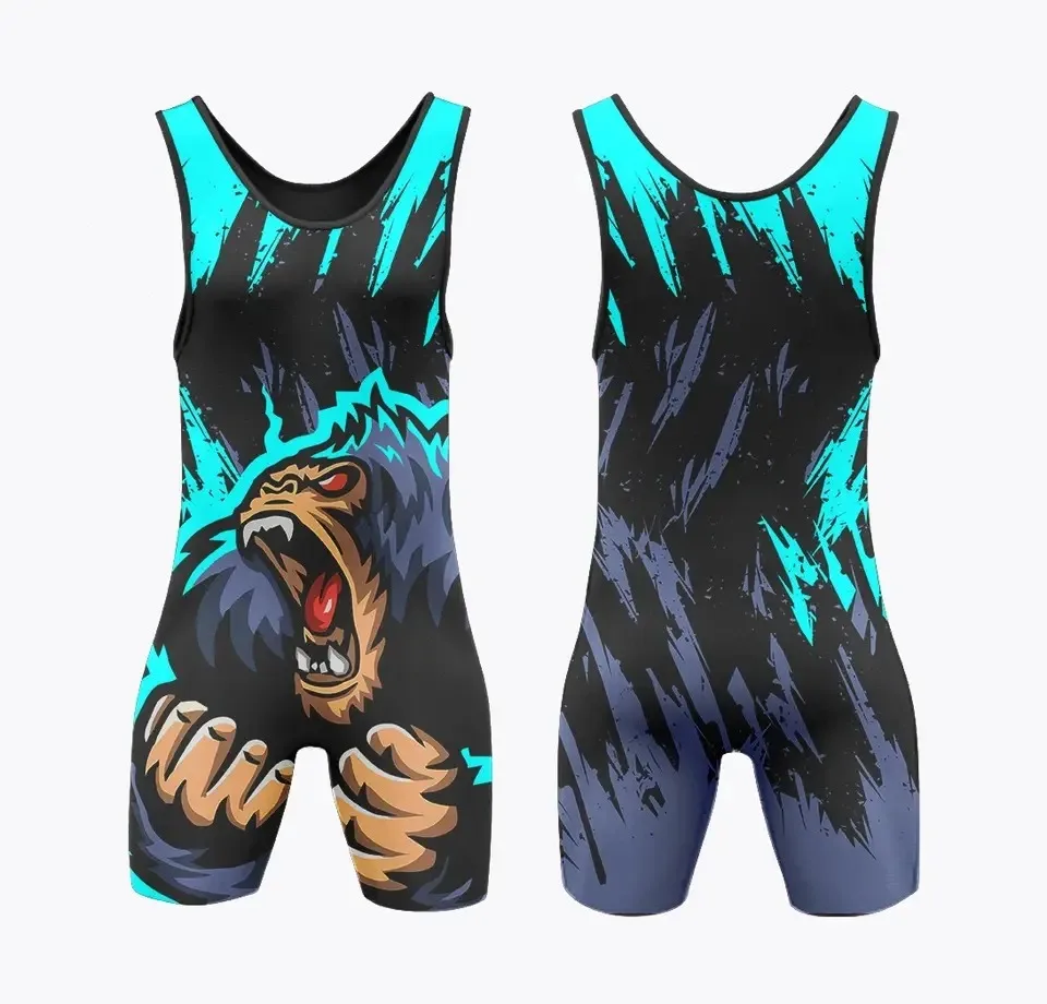 Design Your Own Custom Sublimation Wrestling Singlet Durable Wrestling Uniforms for Competition and Training Singlets