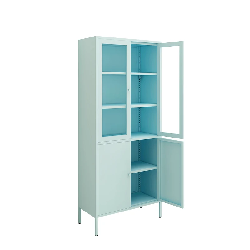 Modern Nordic Style Home Metal Storage Cabinet Storage Cabinet With Standing Feet Metal Bookcase