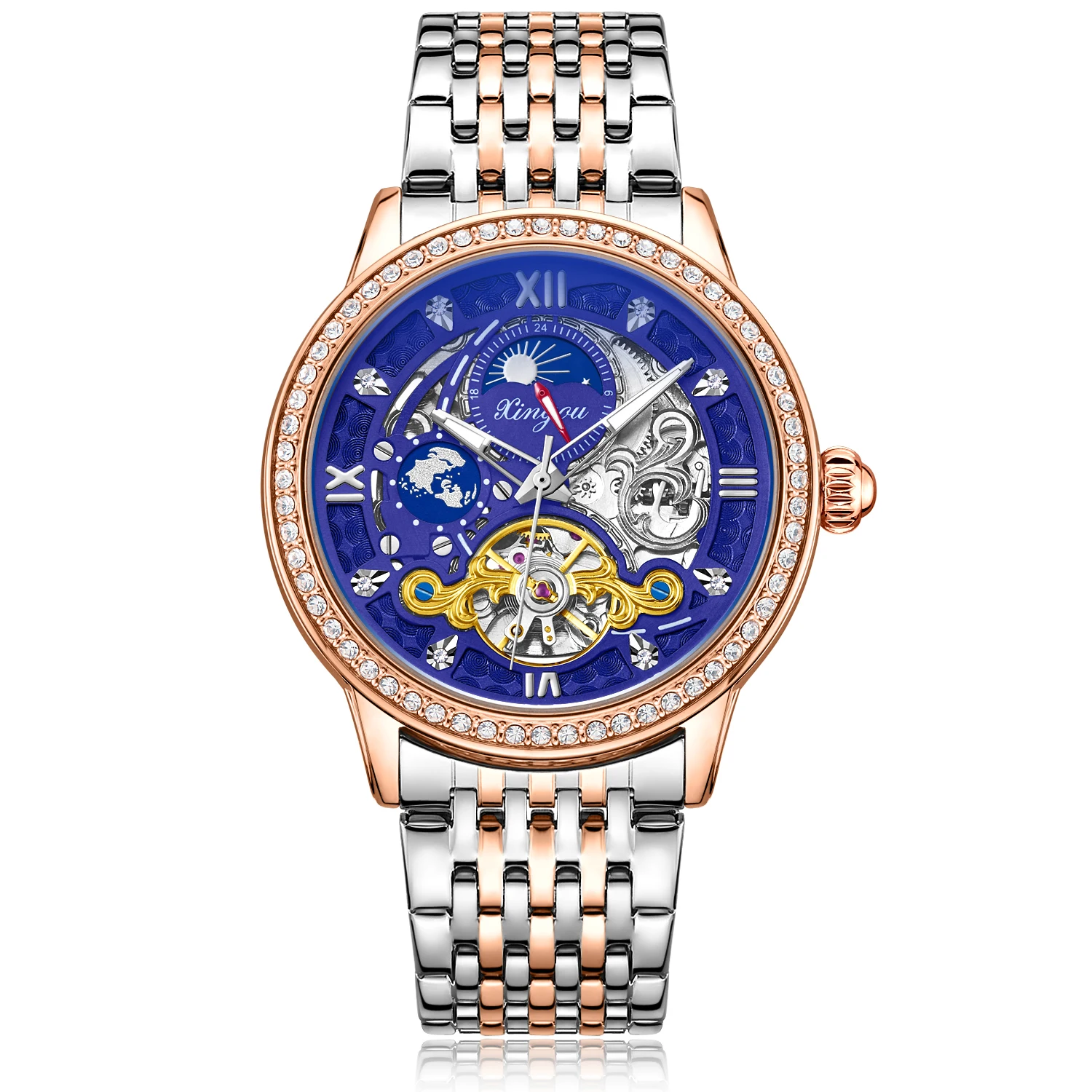 Tourbillon Automatic Mechanical Mens Watch Costom Watches Manufacturer Mechanical Make Custom Watch Luxury Leather