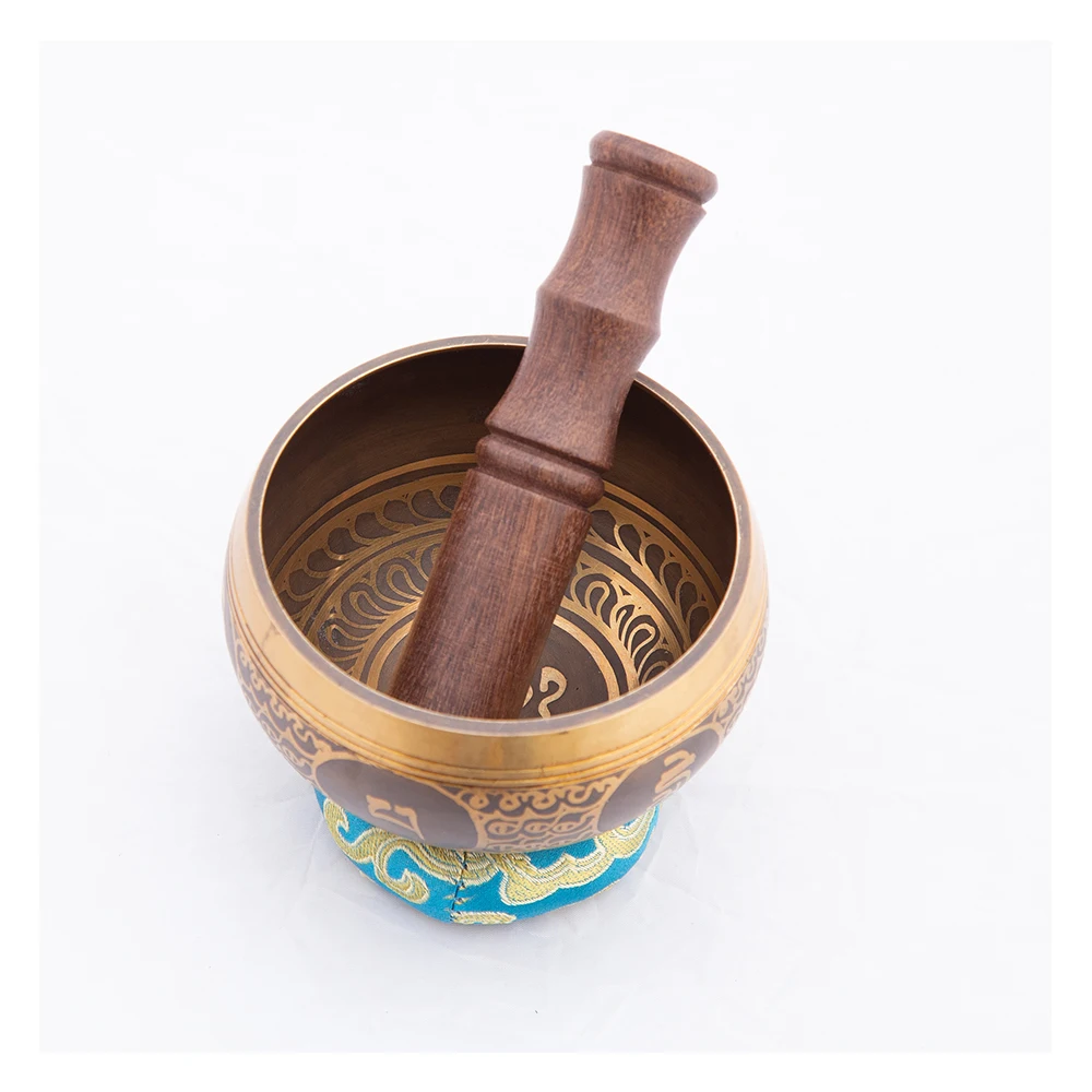 Hand Hammered Tibetan Singing Bowl Used For Meditation Bowl With Wooden Mallet And Silk Pillow Buy At Best Price