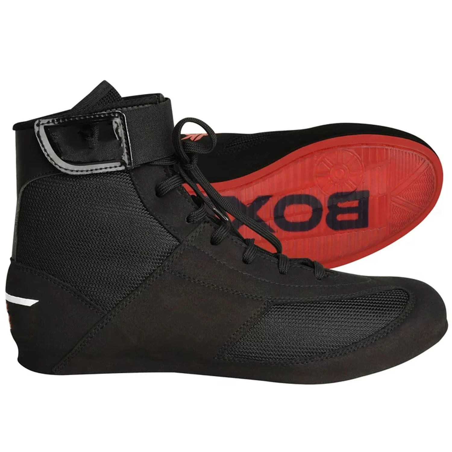 Top Quality Boxing Shoes Genuine Leather With Breathable Synthetic Mesh And PU Sole Firm Grip