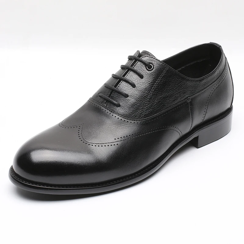 Genuine leather oxford business shoes official leather black shoe for men