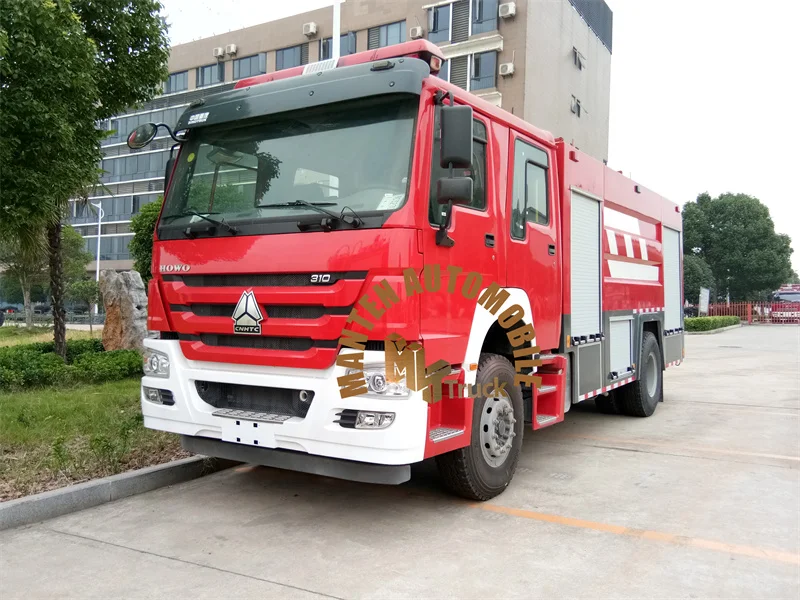 Chinese Famous Brand Sinotruk HOWO 5000 Litres Fire Water Tank Truck for sale