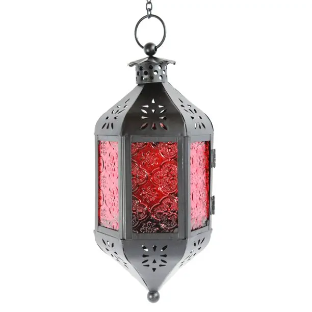 Iron & glass etching candle lantern classic design white powder coated metal candle holders ideal size home decor