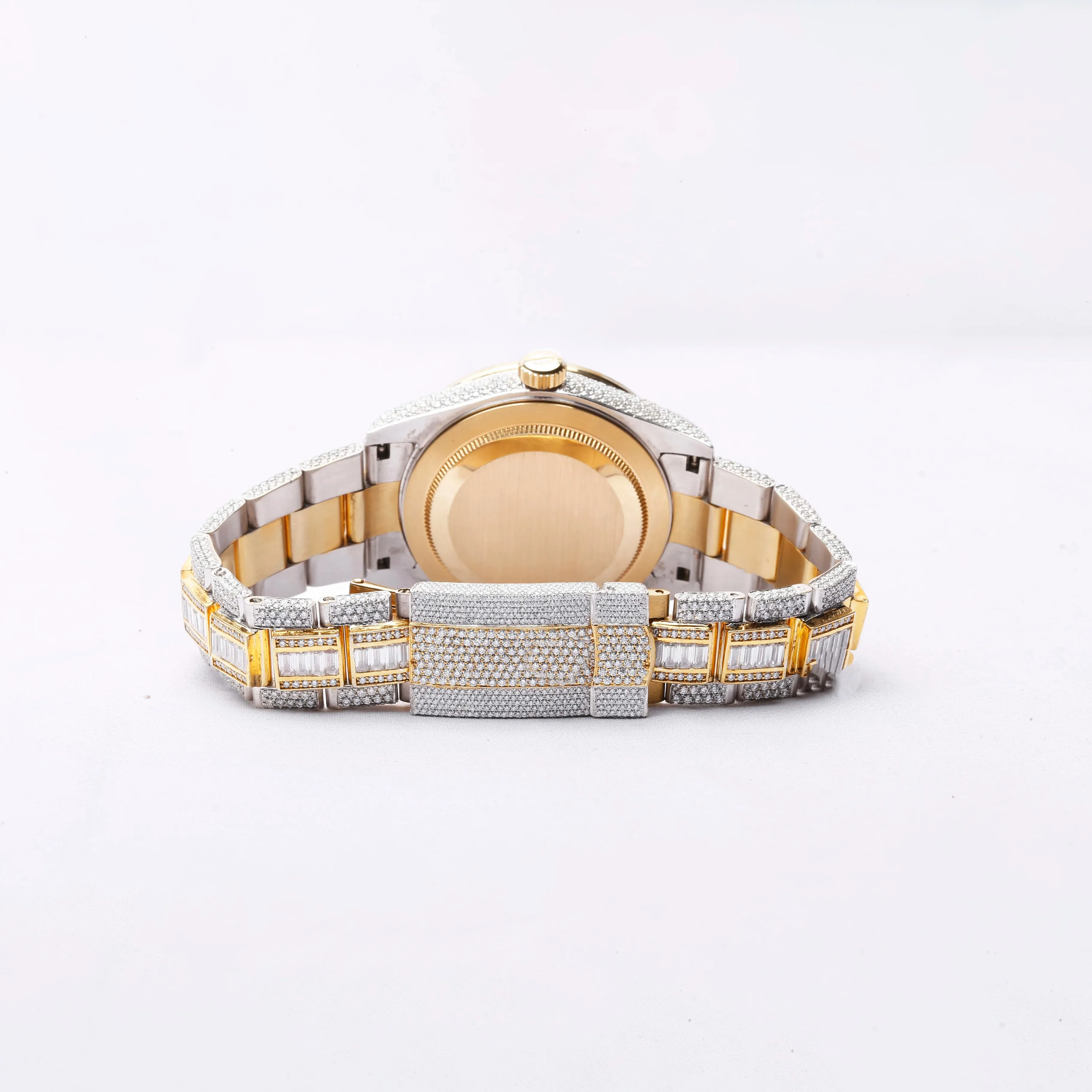 GIA Certified Lab Grown Diamond Titanium Mechanical Watches Hip Hop Diamond VVS Moissanite Mechanical Automatic Watches For Mens