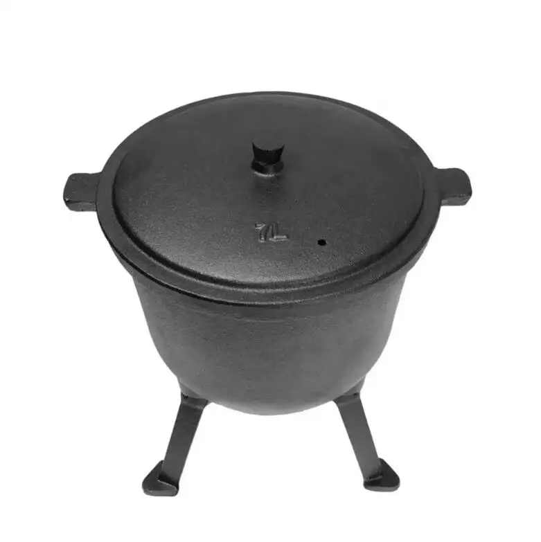 Wholesale  Poland Three Legs Eameled Cast iron meat pot with a capacity of 4 liters