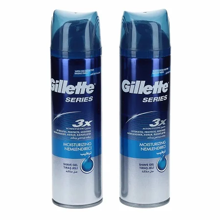 Gillette Series Moisturizing Shaving Gel, Pack of 2 Pieces (2 x 200ml)