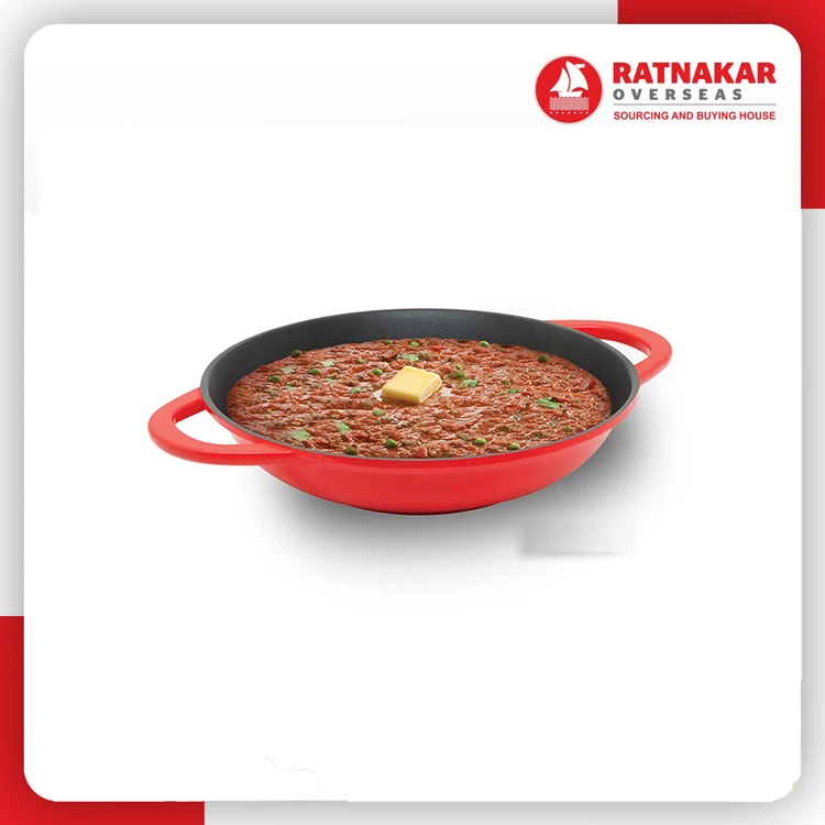 2024 Hot Selling Stainless Steel Kadai Induction Friendly Healthy Ceramic Coated Cookware Kadai With Lid For Sale At Best Price