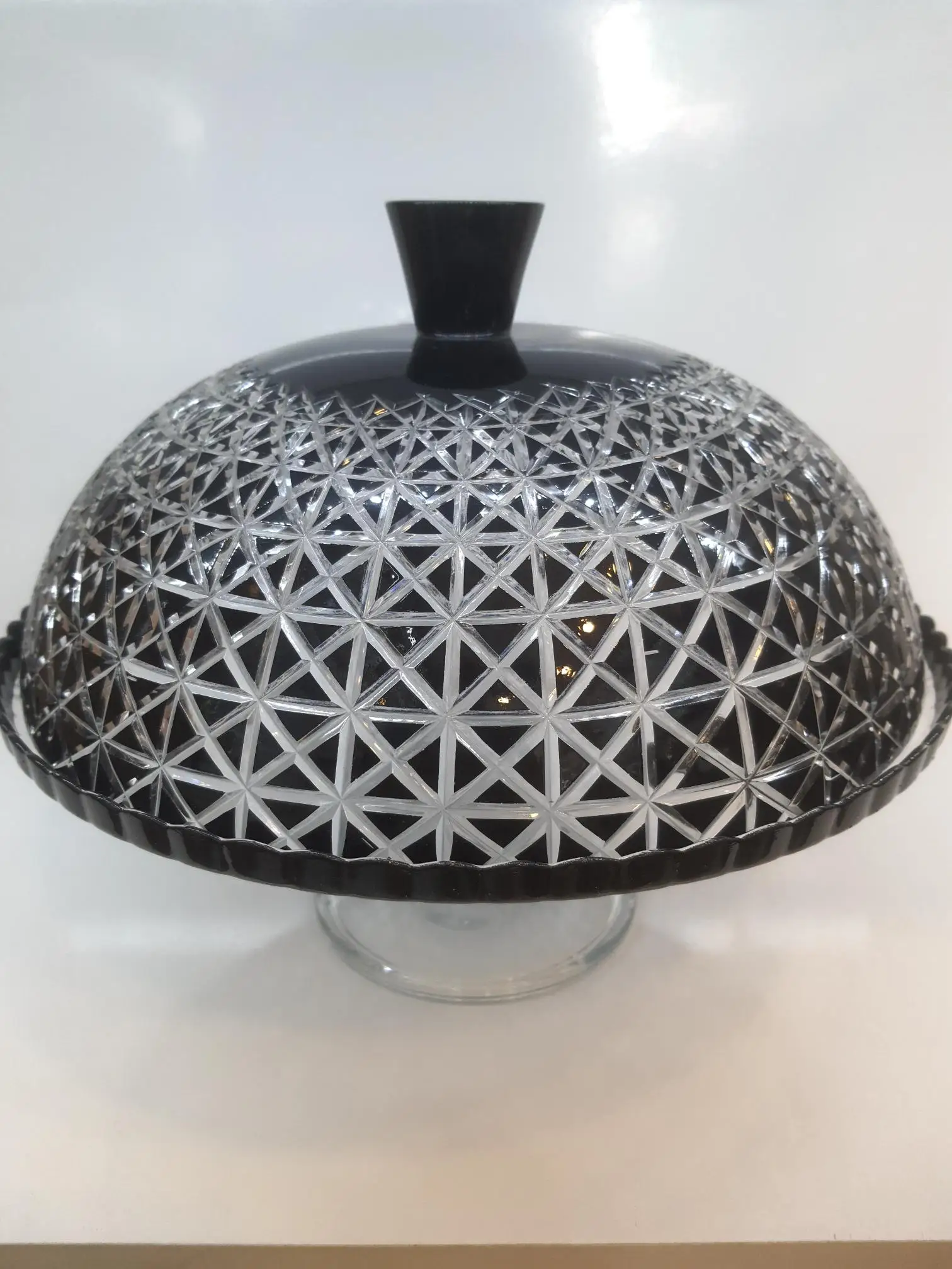 quality Cake Serving Plate with Glass Cover Wholesale Cake Stand Charger Plates Set for Wedding Birthday Customs Tableware 2024