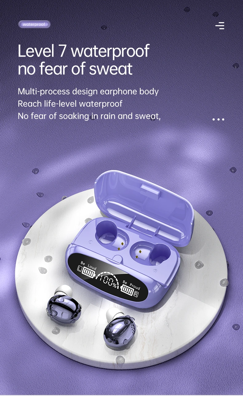 M32 Wireless Headphones Stereo Sport Touch Headset TWS Bluetooth 5.1 Earphones Women Earbuds with Microphone Power Bank 2000mAh