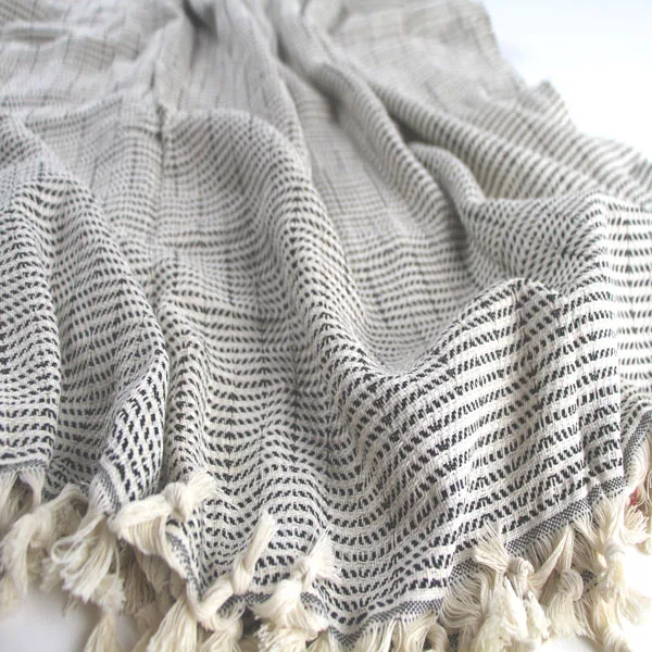 Black Chess Throw Bedspread Handwoven Cotton Sofa Turkish Furniture Throw Cotton Throw King Size