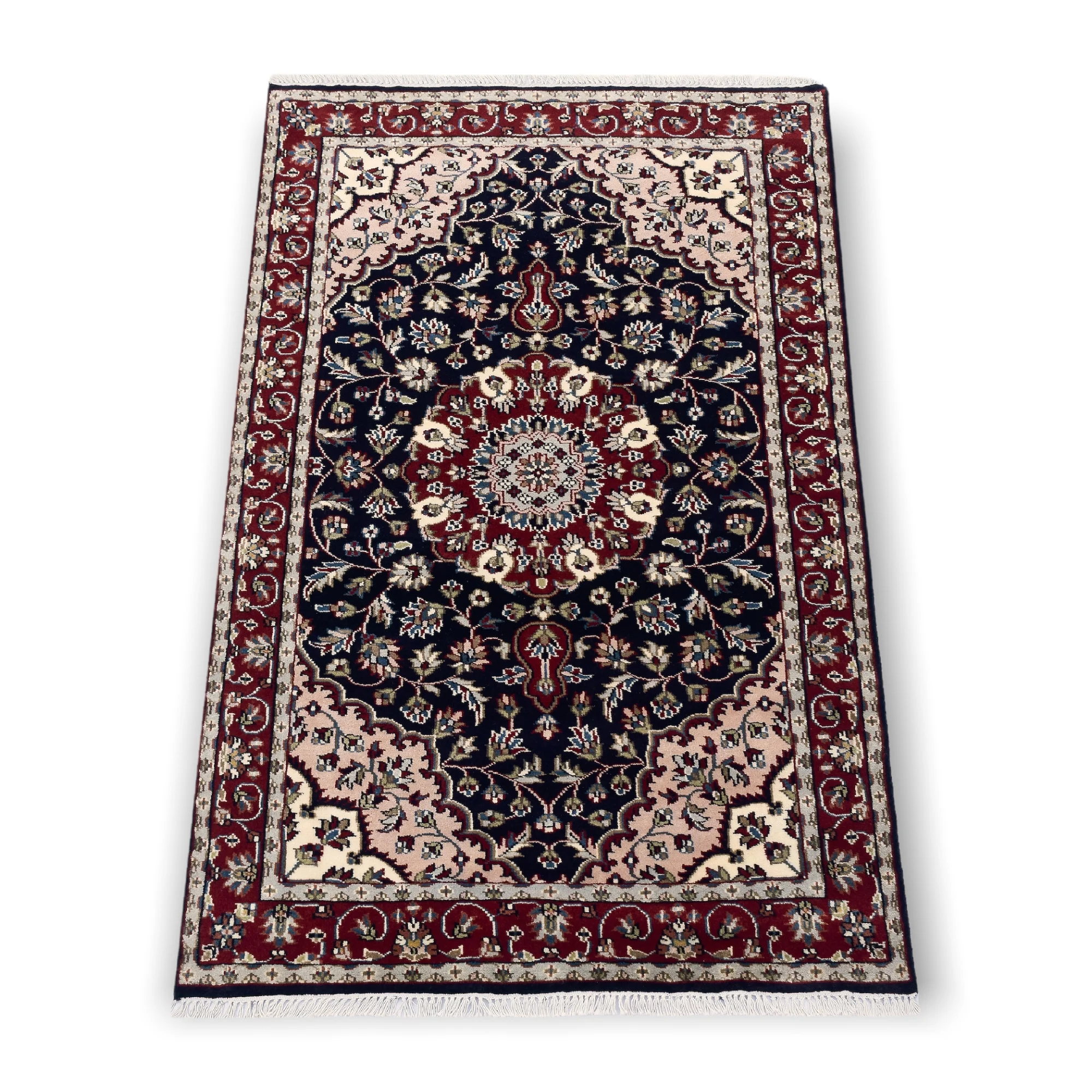 Hand Knotted Oriental Persian Wool Pile Area Rug 4x6 Indian Handmade Woven Carpet Home Bedroom Living Dining Office Prayer Room