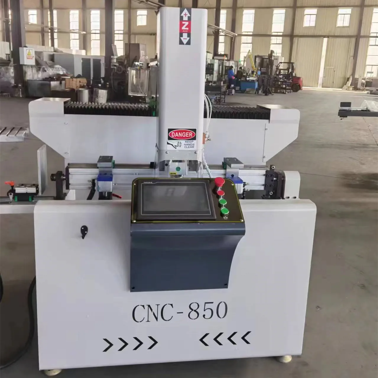 Simple Model 600 800mm Working Range Cnc Single Head Milling and Drilling Machine for Aluminum Window Profile