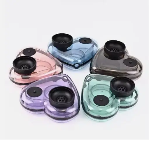 High Quality Crystal Glass Heart Acrylic Hookah with Amazing LED Design Mirror Technics Whole Price for USA