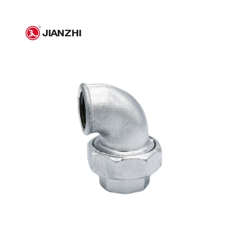 JIANZHI NPT BSPT threaded black pipe fittings galvanized malleable iron gi malleable iron galvanized plumbing materials