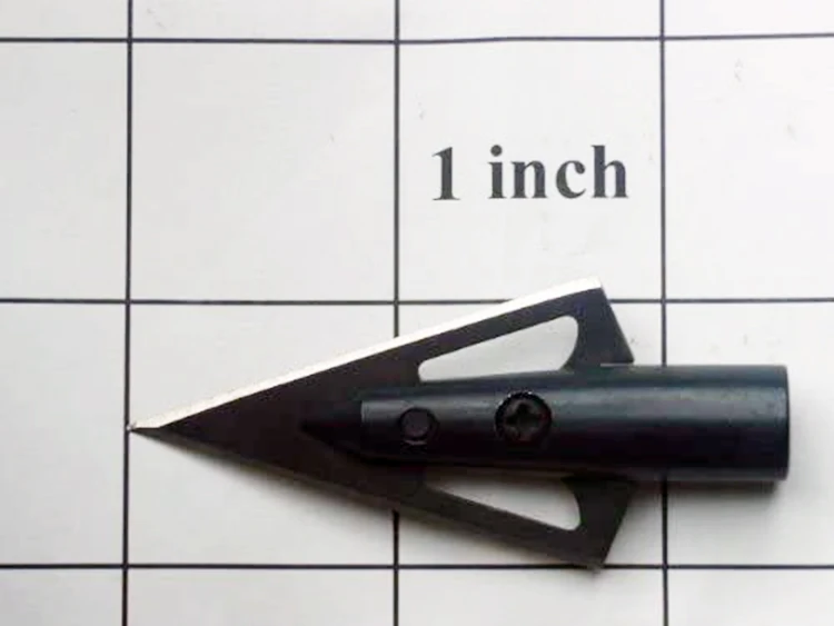 Archery Arrowheads Glue-on 2-Blade Broadhead 100 Grain Stainless Steel Arrow Tips Point for Hunting ID 8mm Arrow Shaft