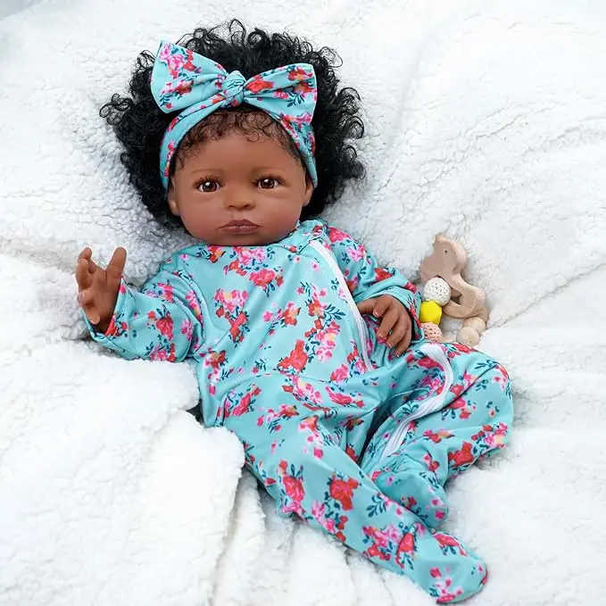 Reborn Baby Dolls Sunny - 17Inch Cute Soft Vinyl Realistic Baby Doll Smiling Real Life Baby Dolls with Complete