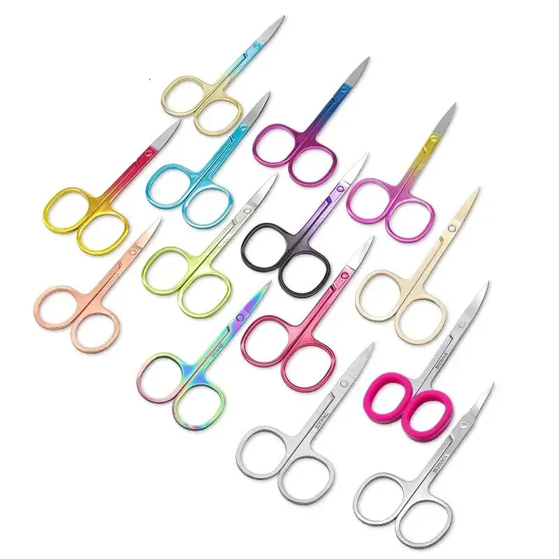 Nipper Scissors Dead Skin Remover Scissor Plier Nail Cuticle Stainless Steel Rainbow Tweezer Clipper Manicure Makeup Tool