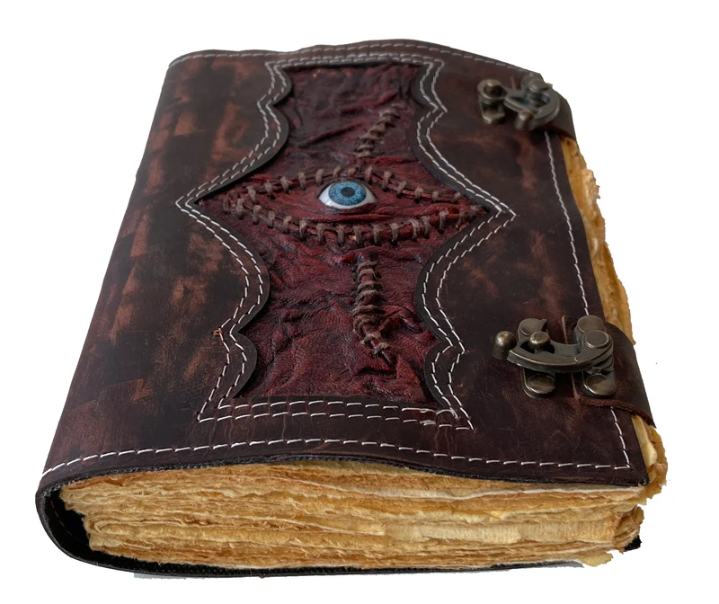 Eye Hocus Pocus Book Of Spell Hardcover Printed Notebook Recycle Blank Kraft Spiral Custom Sketchbook Bag Cover Customized Book