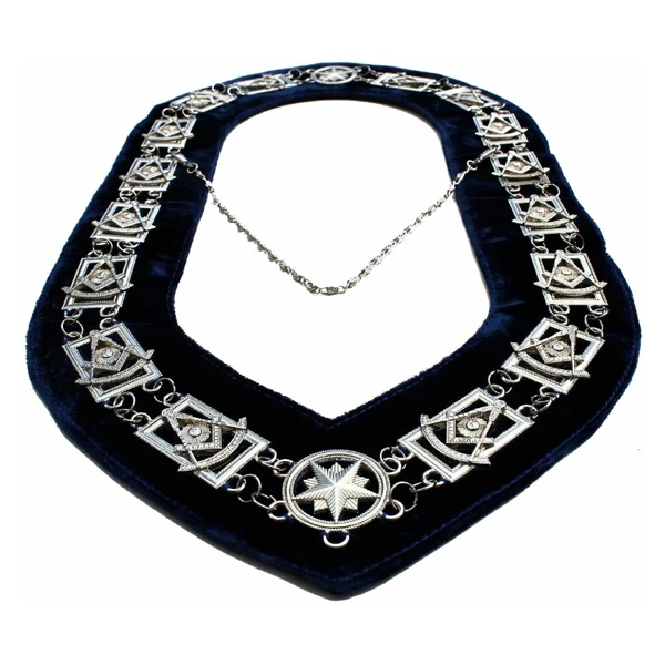 Masonic Master Mason Chain Collar Masonic Regalia Knights Templar Metal Golden Chain Collar Blue Bass Chain Collar