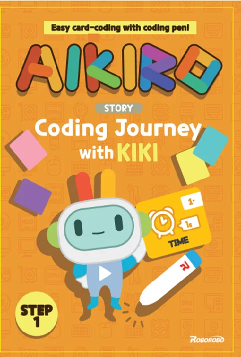 [AKIRO STEP 1] ROBOROBO Easy Simple assembly Robot structure toy with simple algorithm of coding for children education