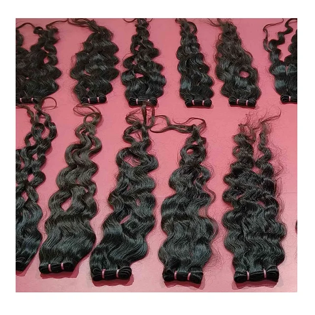 Wholesale Brazilian Natural Curly Wave Kinky and Frontal Hair Extensions Double Weft Raw Virgin Remy Human Hair Bundles