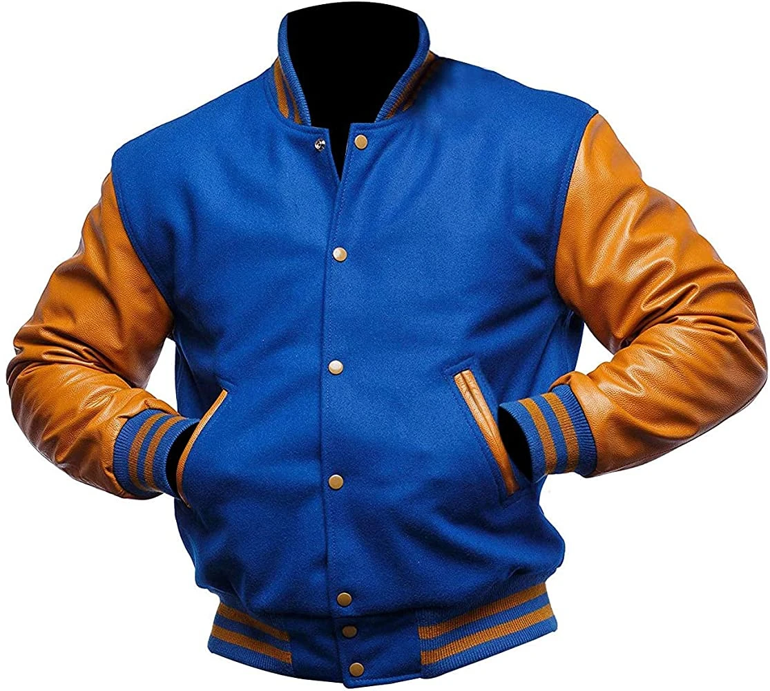 OEM Customized Logo Wool Chenille Embroidery Baseball Letterman Jackets Men Vintage Blank satin Varsity Jackets OEM Service