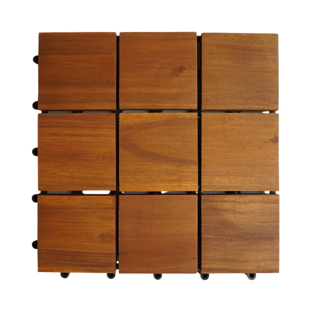 Acacia wood decking tile for outdoor garden and balcony and some other exterior from Vietnam