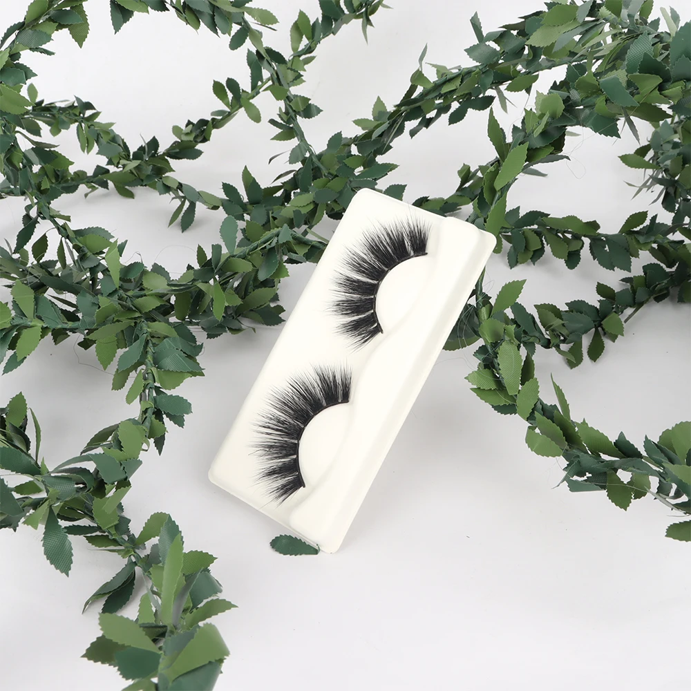 Plant Fiber 3D DIY full strip lashes eyelash Private Label Box Packaging free samples giveaway eyelashes