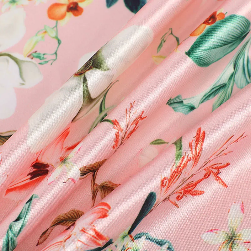 wholesale english tencel white liquid silk ruban 100%polyester digital printed dsatin fabric ribbons with embossed logo for bedd