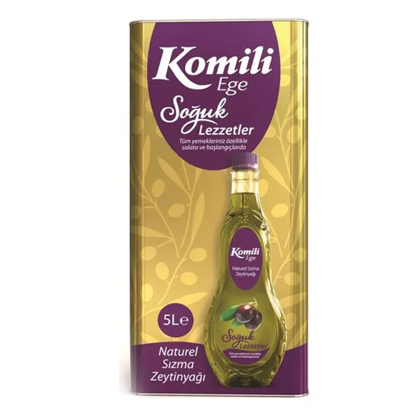 High Quality Cold Press Virgin Olive Oil Komili Aegean Extra Virgin Olive Oil 5 Lt. Natural Oil