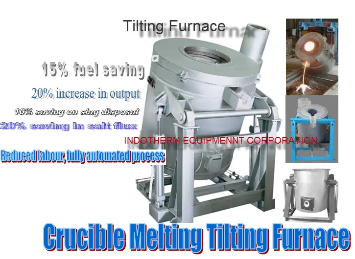 250 Kgs Copper Melting Crucible Furnace Oil Fired Fuel at Relatively Low Market Price With Advance Technology