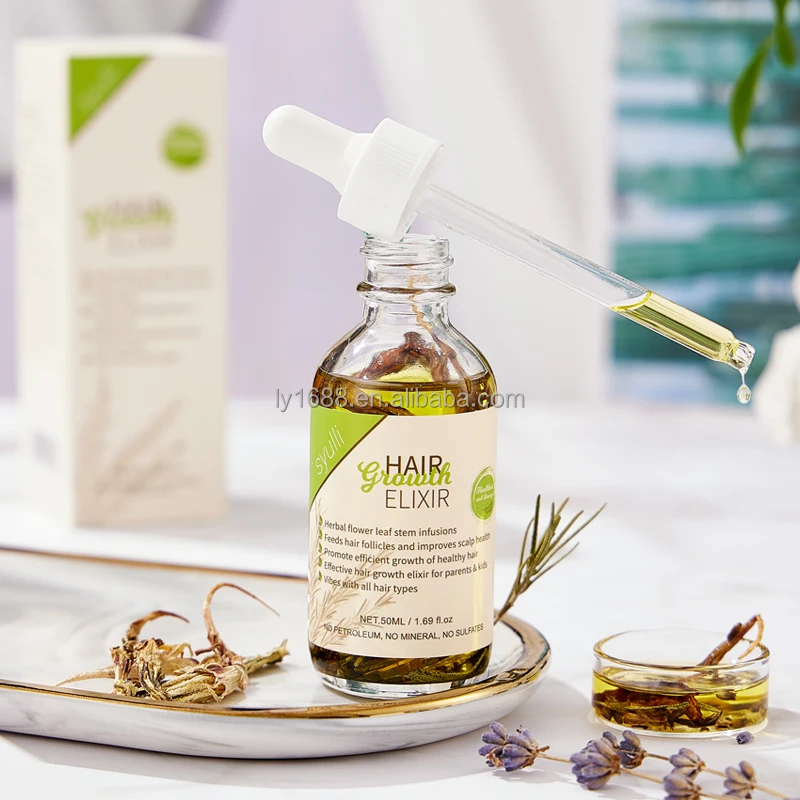 Private Label OEM 100% Natural Organic Ayurvedic Herbs Black Women Hair Treatment Oil Hair Growth Serum