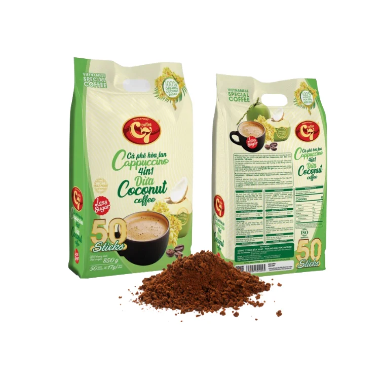 Instant Coffee Wholesale Making Coffee Beans Arabica Using With Hot Water Coconut Coffee Flavor From Vietnam Manufacturer
