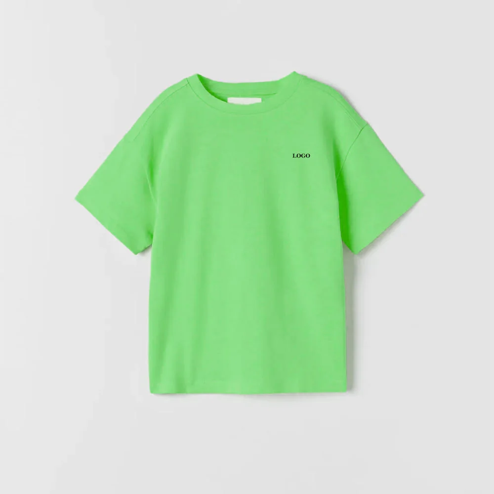 New Design Custom Lovely Cartoon Print Round Neck Comfort Short Sleeve Kids Wear  T- Shirt  Smart  Look