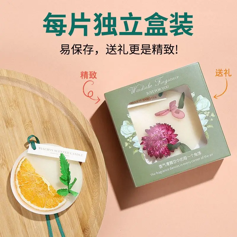 Indoor Household Long-Lasting Fresh Aromatherapy Wardrobe Wax Sheet with Pendant Fragrance Retaining Sachet for Room