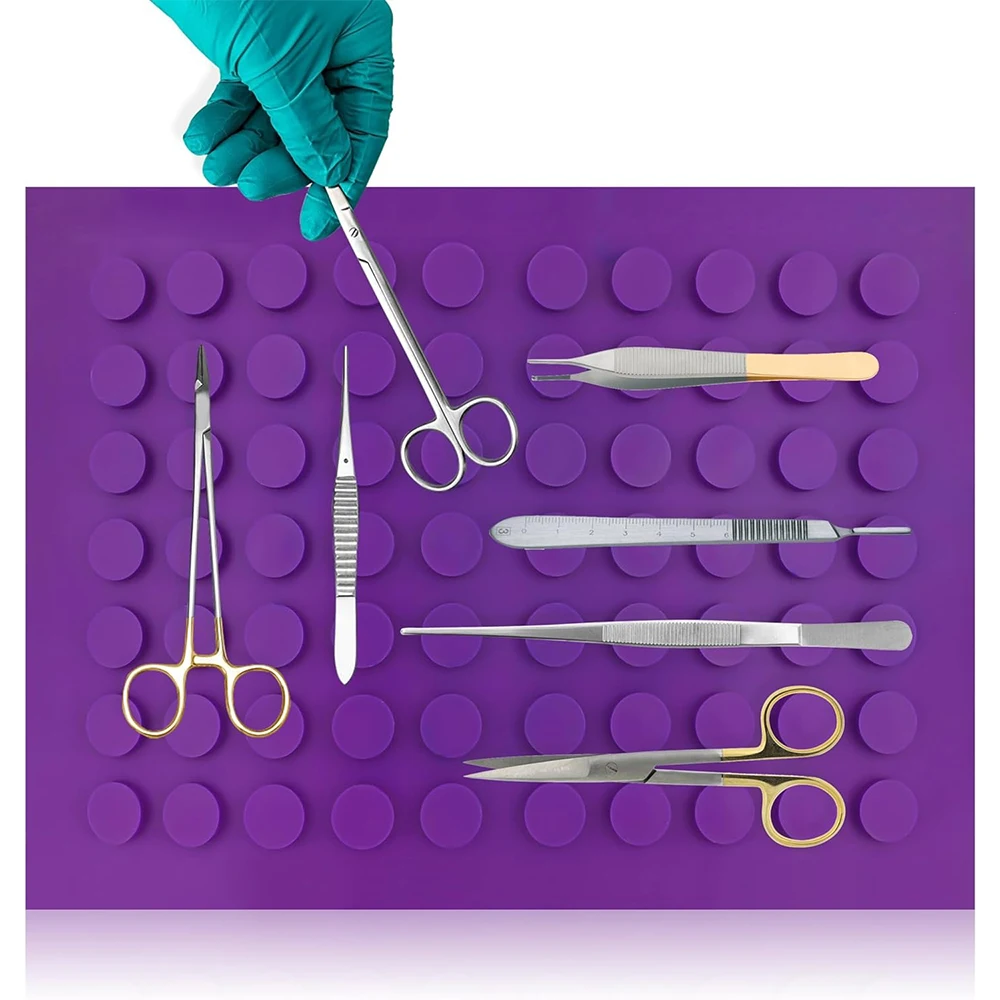 Surgical Magnetic Instrument Mats/Pad for Surgical Instruments Flexible and Non-Slip Instrument Trays Magnetic Mats