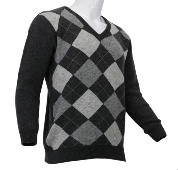 S Sweater Long Sleeve Jacquard Knitwear V Neck Pullover Men Clothes Fashion Knitted Men Sweater 2023 Custom OEM ODM Men