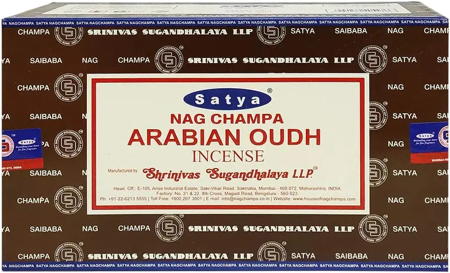 Satya Nag Champa Arabian oudh Incense Sticks Fine Quality Incense Sticks for Purification, Relaxation, Positivity