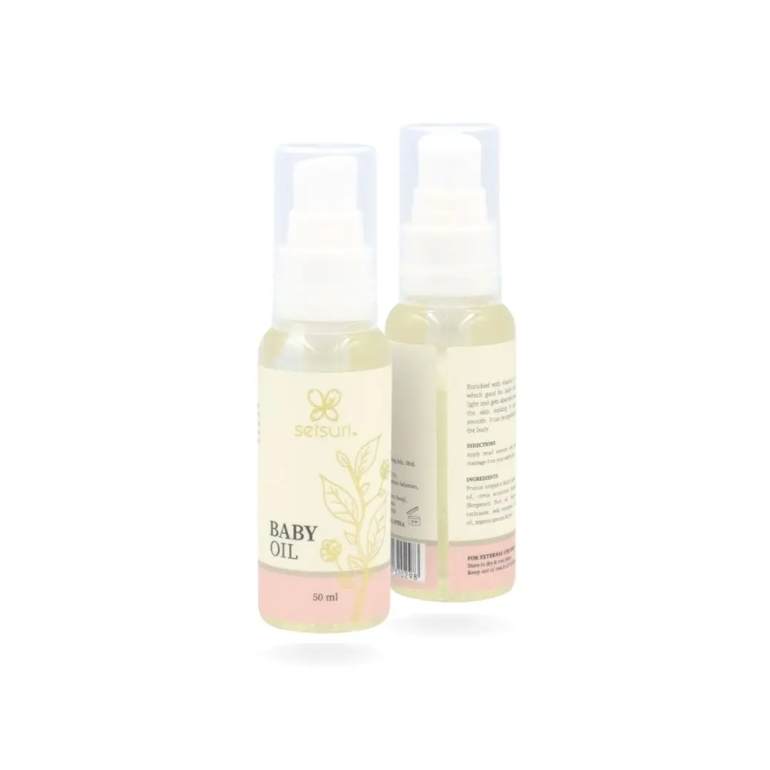 Vitamin E ingredient for skin care KKM certificate full body products babies Setsuri Baby Oil 50ml from Malaysia