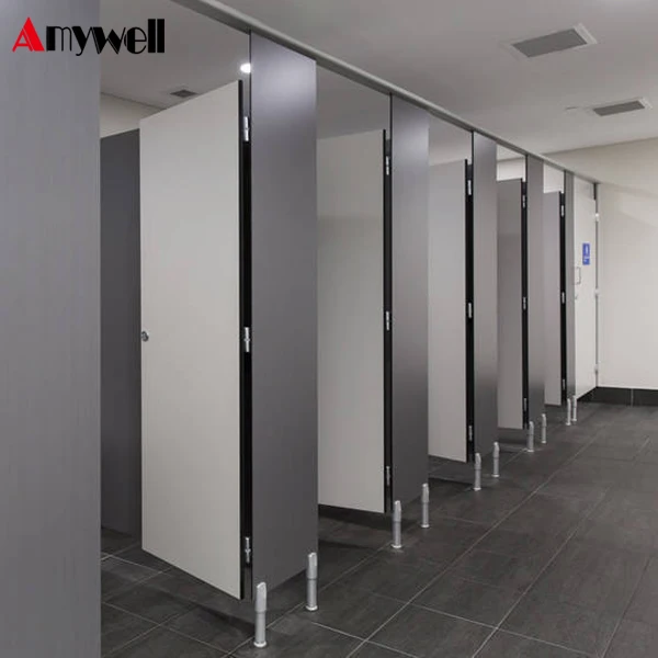 Amywell qualified waterproof solid phenolic compact laminate urinal partition hpl