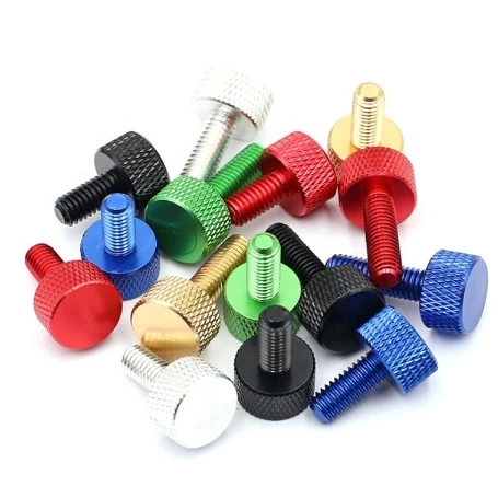 M2 M3 M4 M5 CNC Turning Fastener Aluminum Thumb Screws Knurled Threaded Custom Thumb Screw