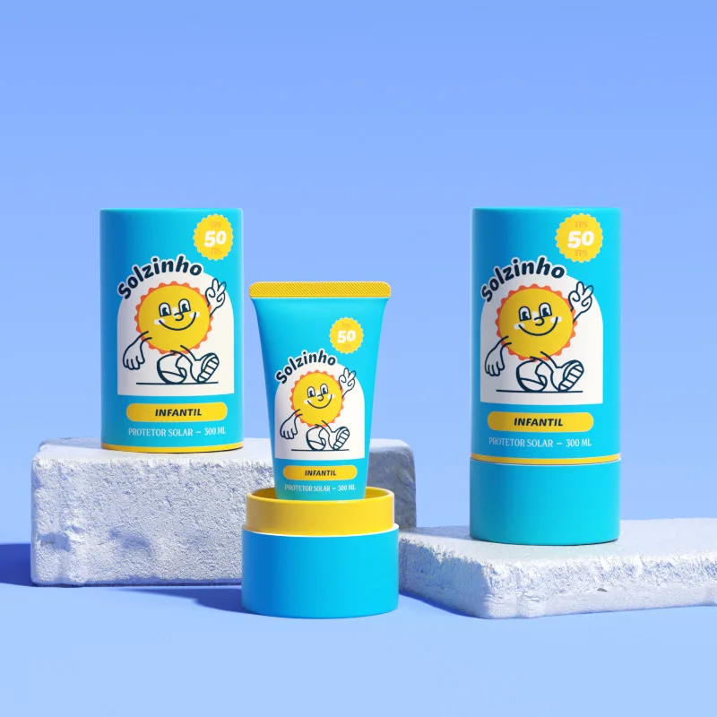 Cosmetics Paper Tube Durable Packaging Solution Eco Friendly Natural Custom Biodegradable Cosmetic Paper Package Tube Cylinder