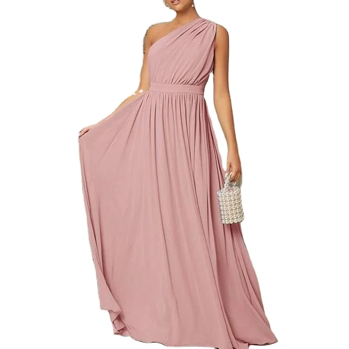 Индивидуальное летнее платье однотонное Элегантное повседневное без рукавов женское длинное вечернее