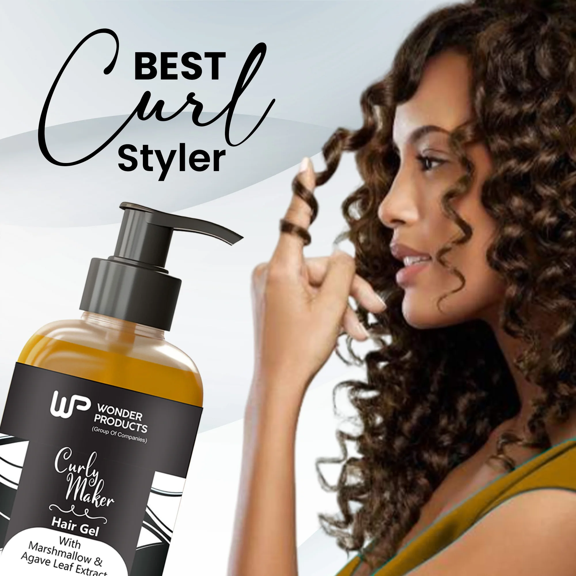 Best Selling CURLY MAKER HAIR GEL 355 ML for all hair types at low prices with customized logo private label