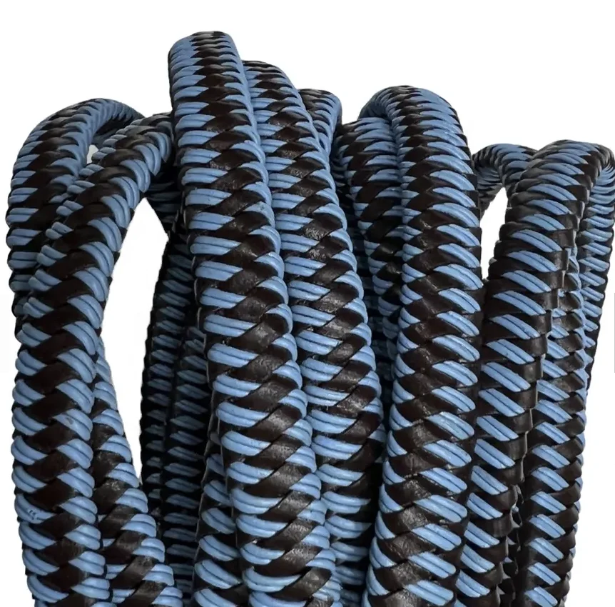 Soft Flat and Round Braided oval Leather Cord | Quality Manufacturer | Great Rub, Light & Perspiration Fastness PSD
