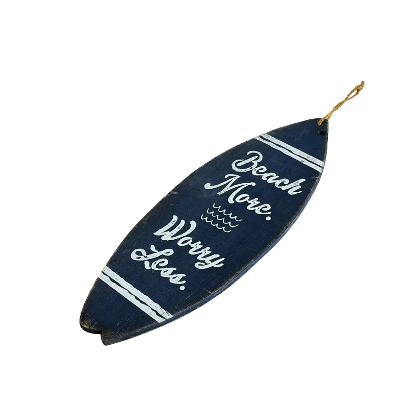 Wooden beach theme wall hanging sign art surfboard Wall decor Bathroom Outdoor indoor decor