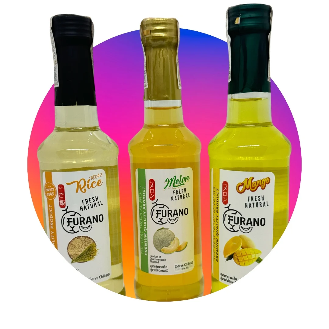 Premium Golden Melon Wine 275 ML Sweet and Sour Fruit Drink Beverage from Organic Farm  Quality Thailand Wine Product Wholesales